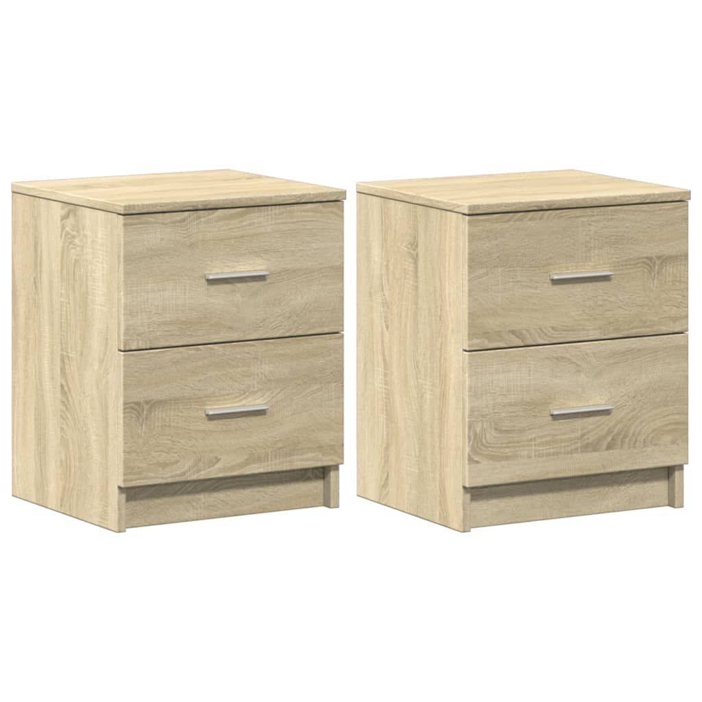 Tables de chevet 2 pcs avec 2 tiroirs Chêne Sonoma 40x36x50 cm - XIOS