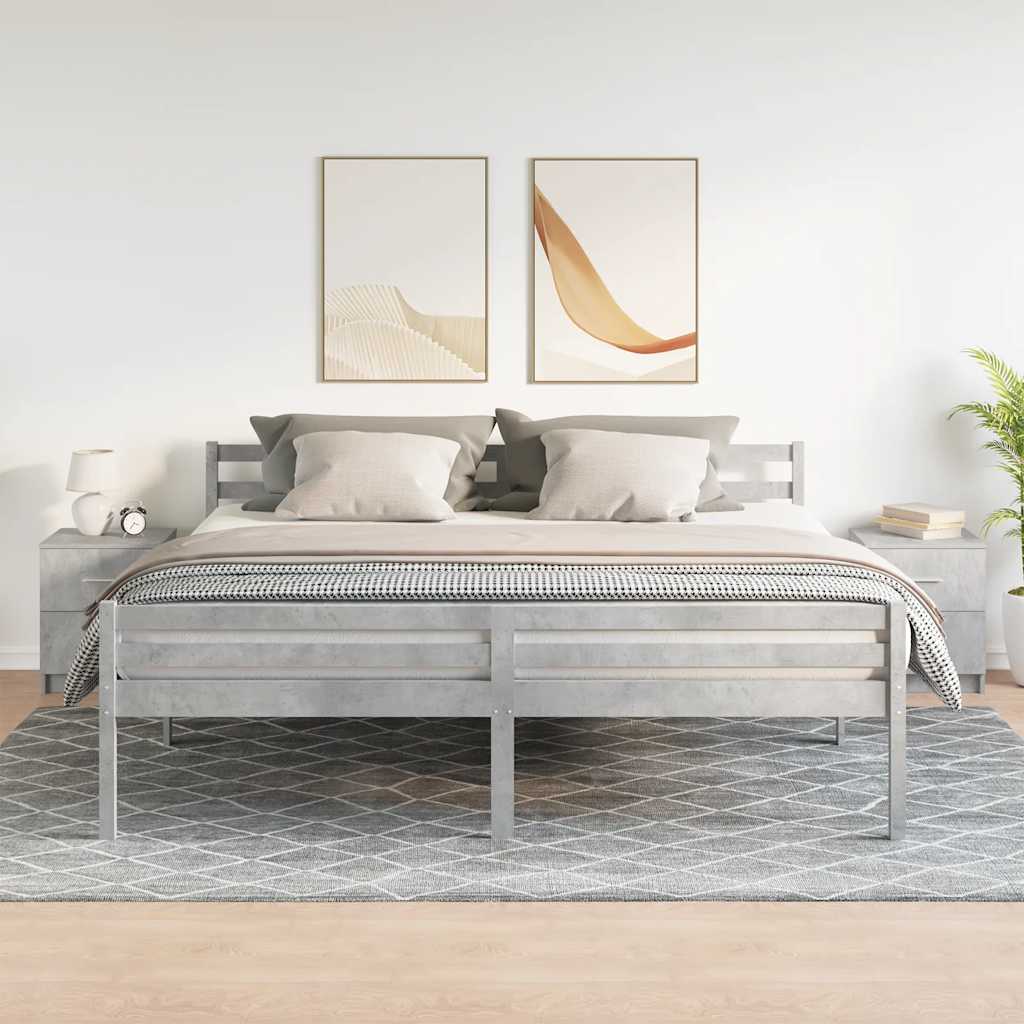 Tables de chevet (lot de 2) avec 2 tiroirs gris béton 40 x 36 x 50 cm - XIOS