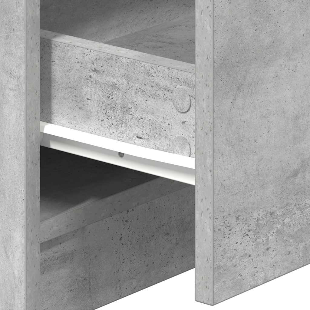 Tables de chevet (lot de 2) avec 2 tiroirs gris béton 40 x 36 x 50 cm - XIOS