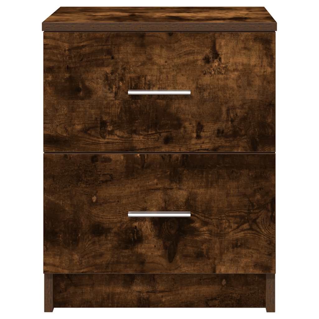 Tables de chevet 2 pcs avec 2 tiroirs chêne fumé 40x36x50 cm - XIOS