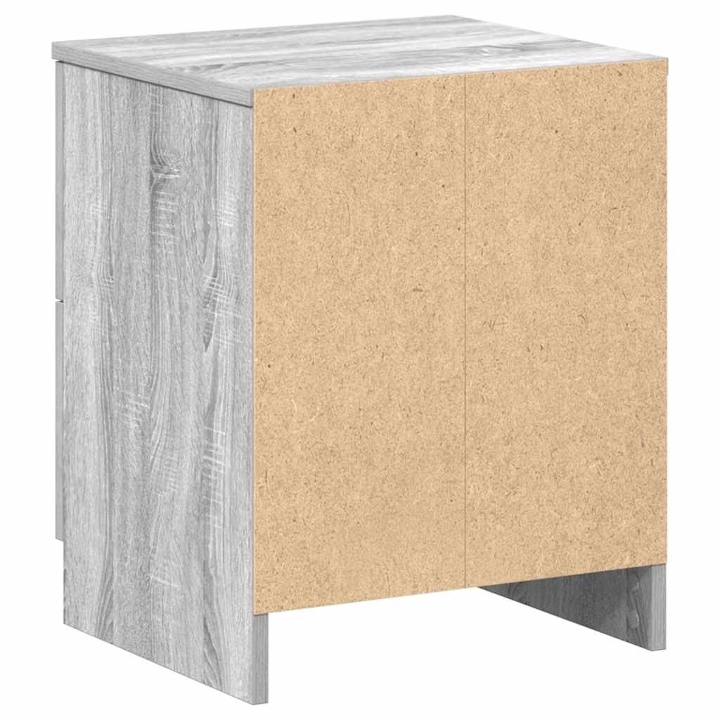 Tables de chevet 2 pcs avec 2 tiroirs Gris Sonoma 40x36x50 cm - XIOS