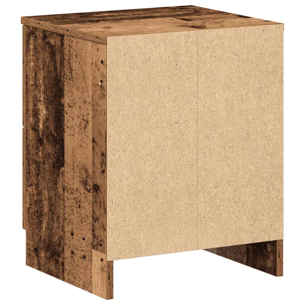 Tables de chevet (lot de 2) avec 2 tiroirs bois ancien 40 x 36 x 50 cm - XIOS
