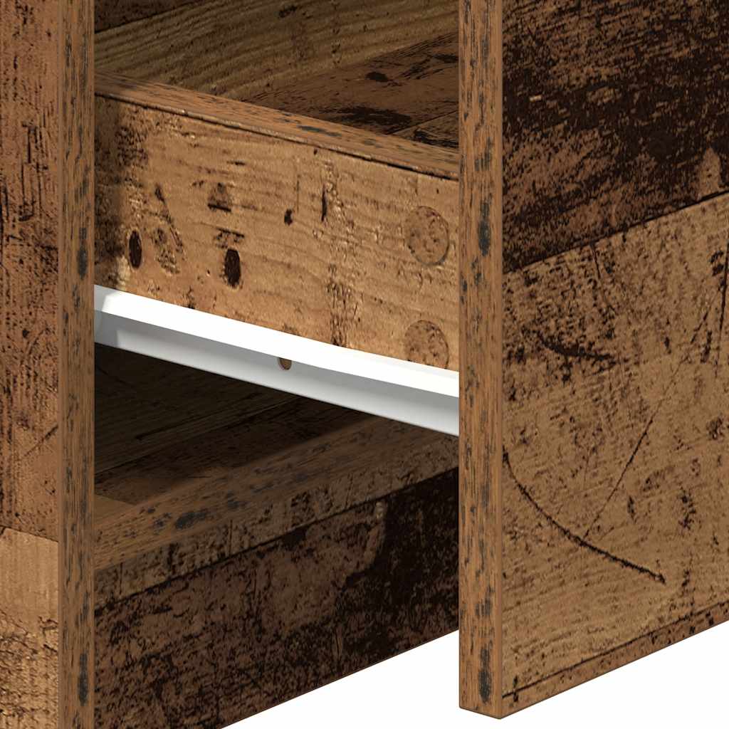 Tables de chevet (lot de 2) avec 2 tiroirs bois ancien 40 x 36 x 50 cm - XIOS