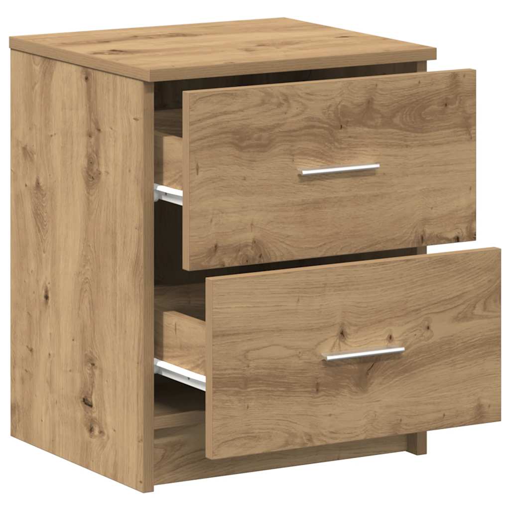 Tables de chevet 2 pcs avec 2 tiroirs chêne artisanal 40 x 36 x 50 cm - XIOS