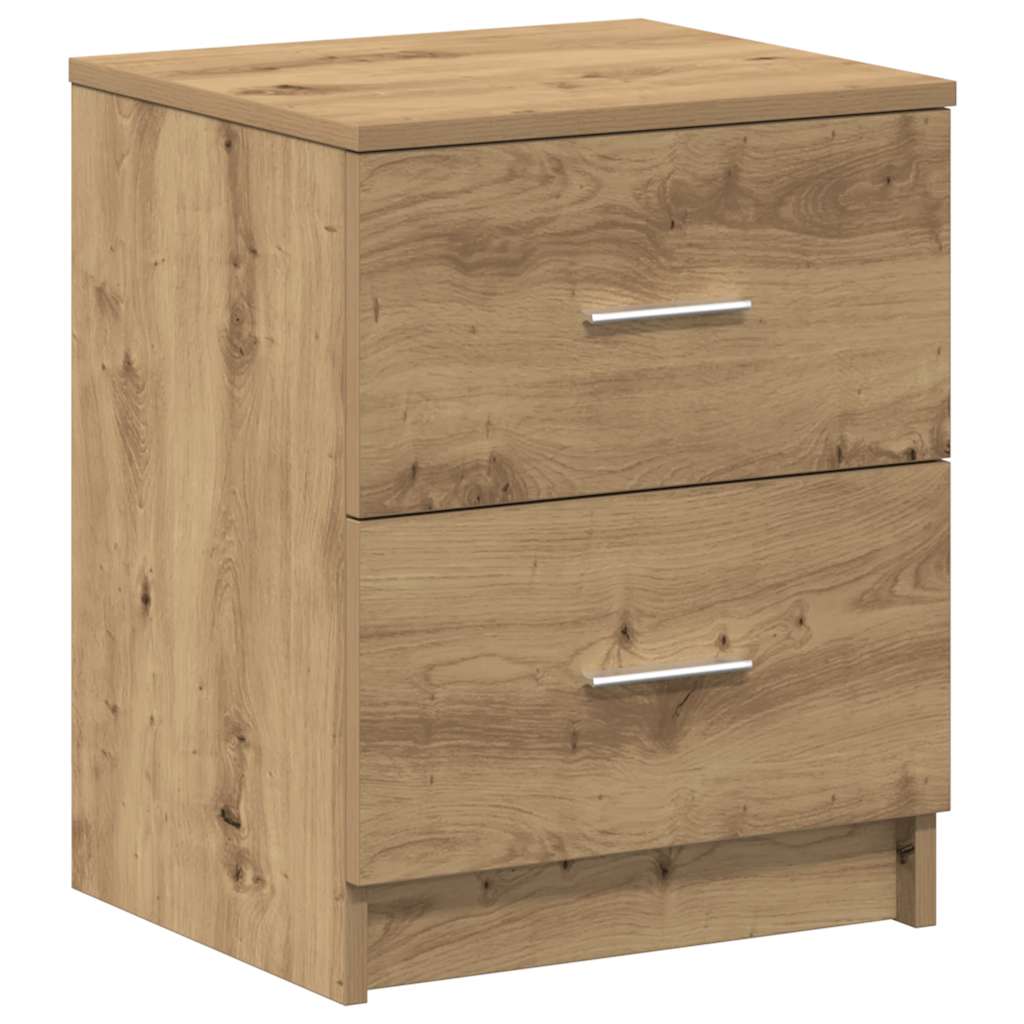 Tables de chevet 2 pcs avec 2 tiroirs chêne artisanal 40 x 36 x 50 cm - XIOS