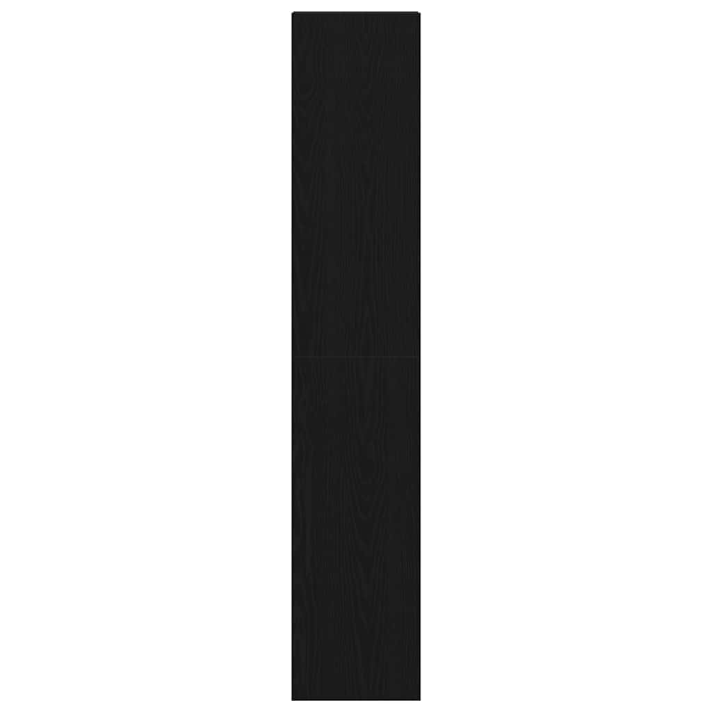 Bibliothèques 2 pcs empilable chêne noir bois d'ingénierie - XIOS