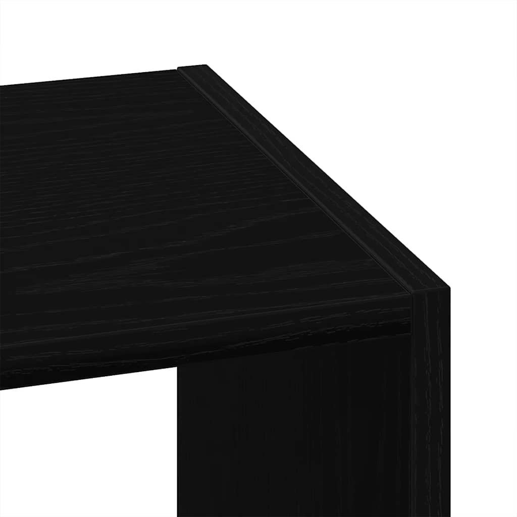 Bibliothèques 2 pcs empilable chêne noir bois d'ingénierie - XIOS