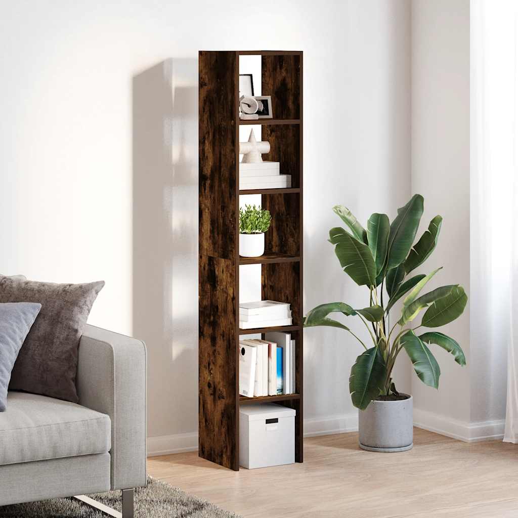 Bibliothèques 2 pcs empilable chêne fumé bois d'ingénierie - XIOS