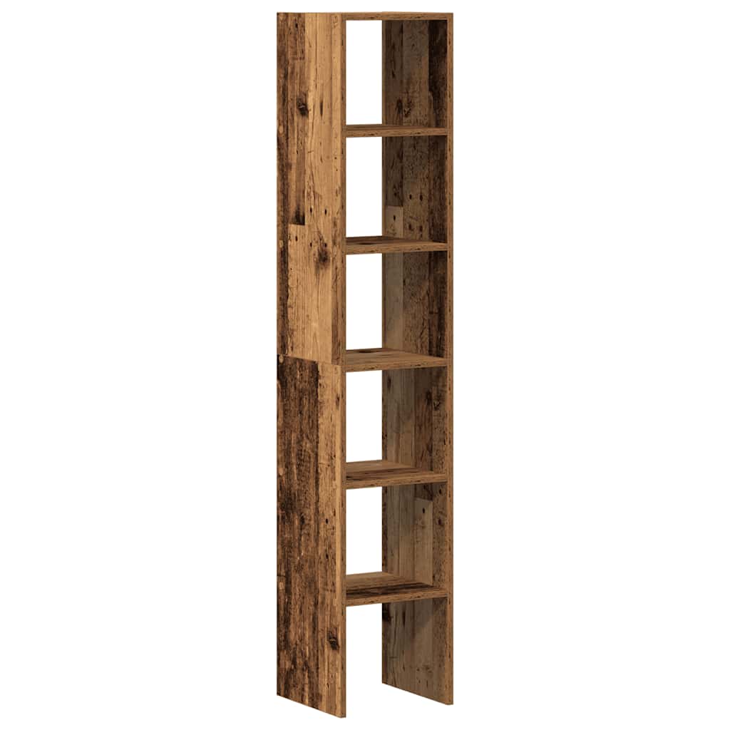 Bibliothèques 2 pcs empilable vieux bois bois d'ingénierie - XIOS