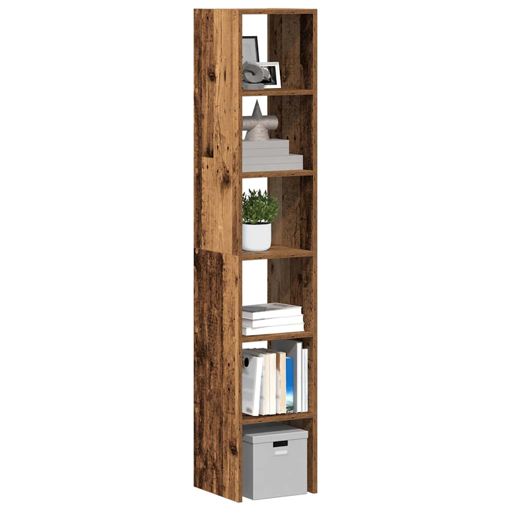 Bibliothèques 2 pcs empilable vieux bois bois d'ingénierie - XIOS