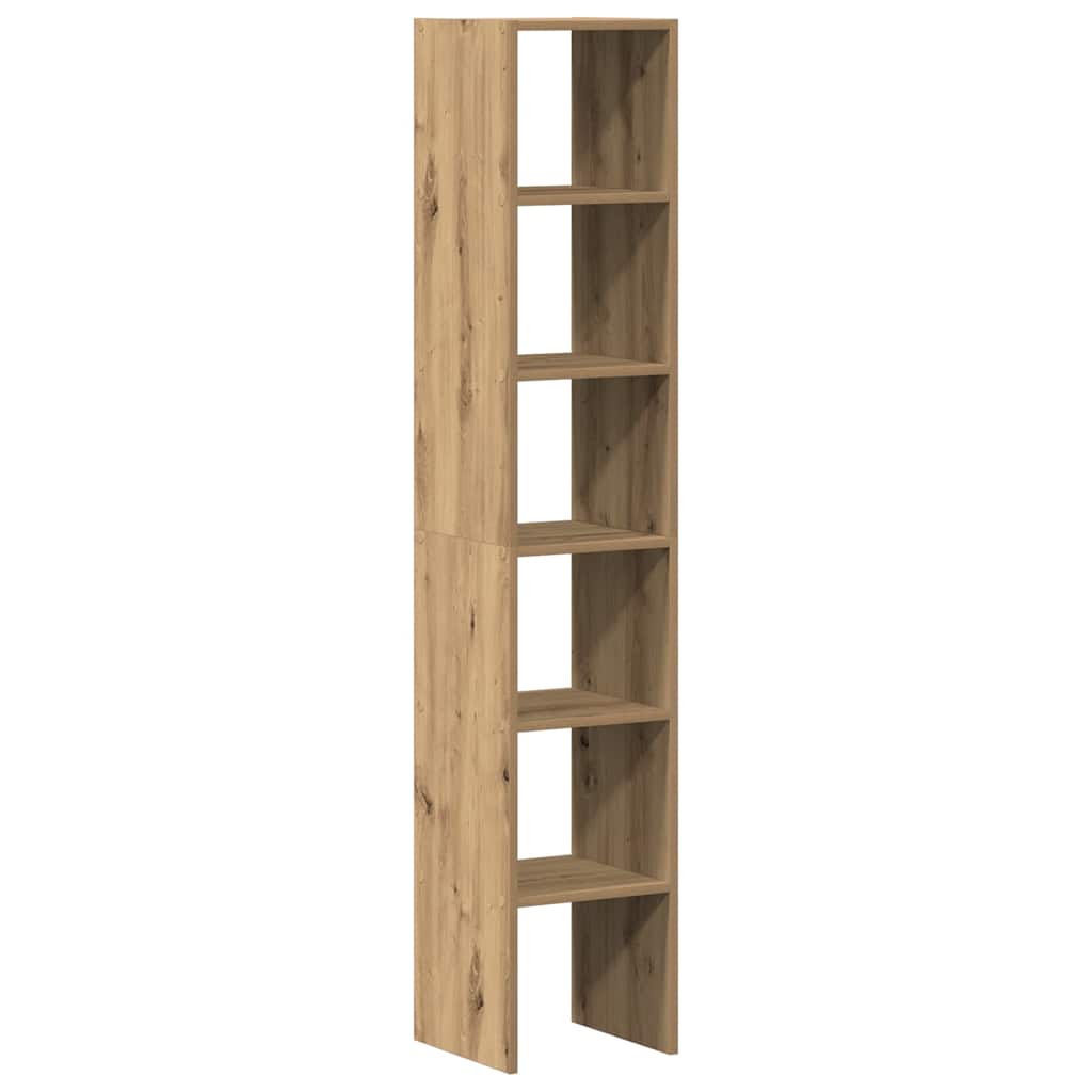 Bibliothèques 2 pcs empilable chêne artisanal bois d'ingénierie - XIOS