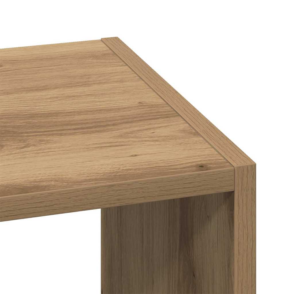 Bibliothèques 2 pcs empilable chêne artisanal bois d'ingénierie - XIOS
