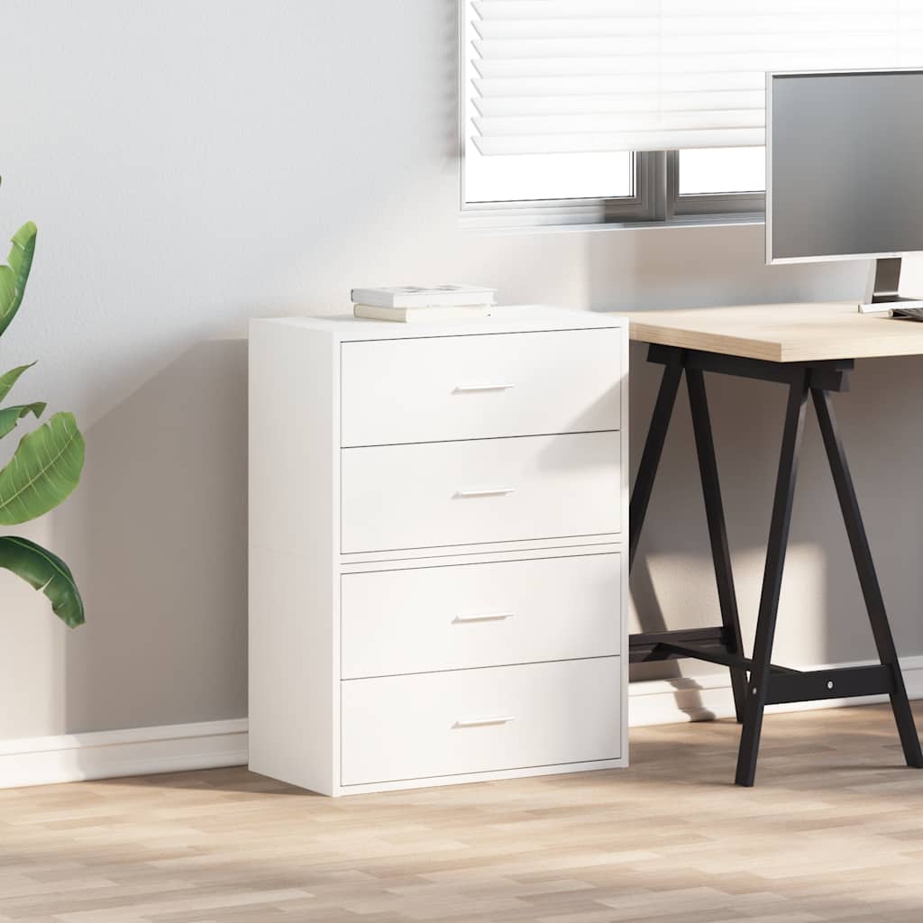 Armoires avec 2 tiroirs 2pcs blanc 60x31x40cm bois d'ingénierie - XIOS