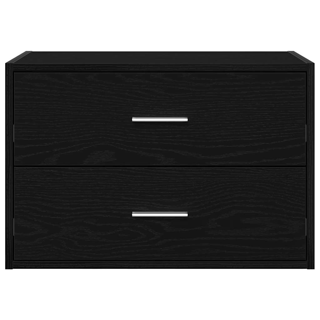 Armoire avec 2 tiroirs chêne noir 60x31x40 cm bois d'ingénierie - XIOS