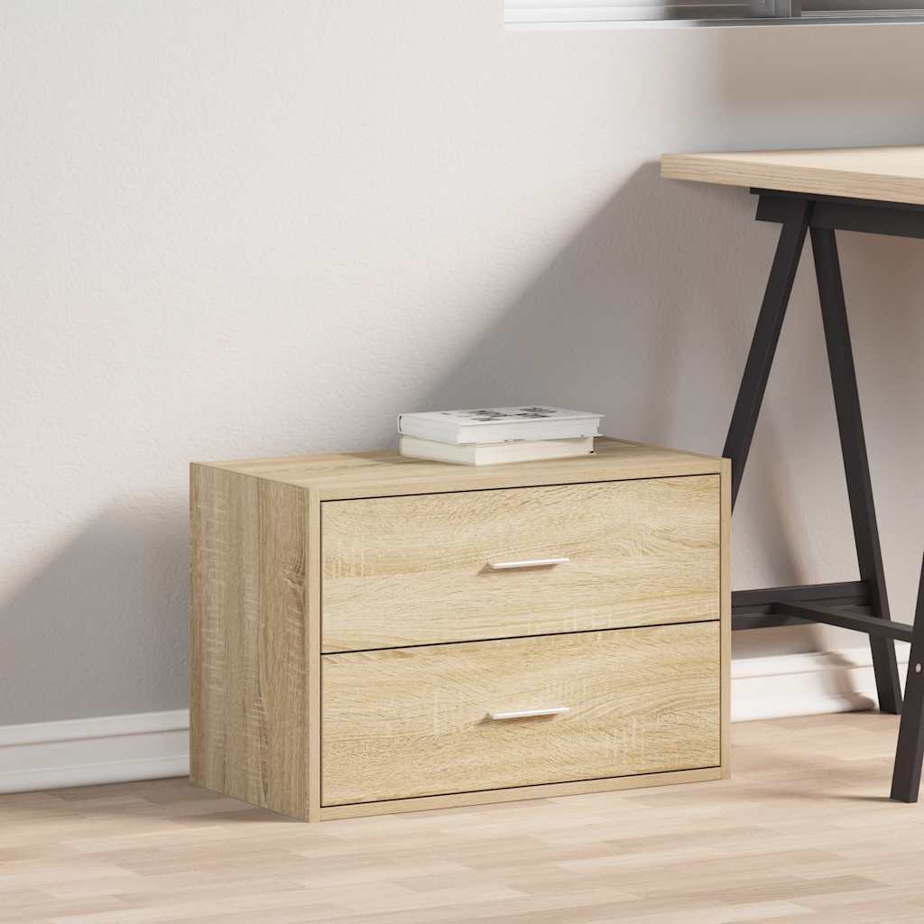 Armoire avec 2 tiroirs chêne sonoma 60x31x40 cm bois ingénierie - XIOS