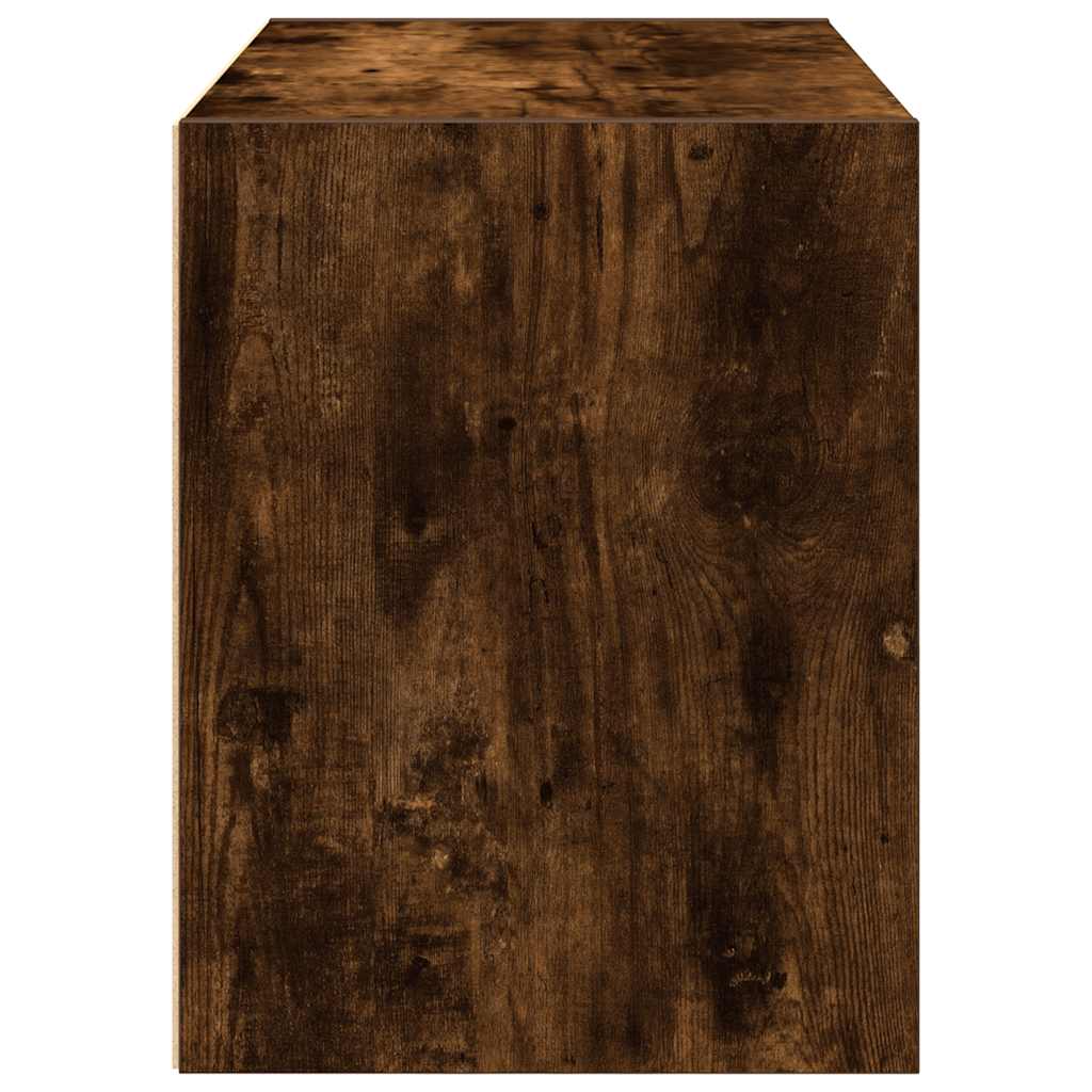 Armoire avec 2 tiroirs chêne fumé 60x31x40 cm bois d'ingénierie - XIOS
