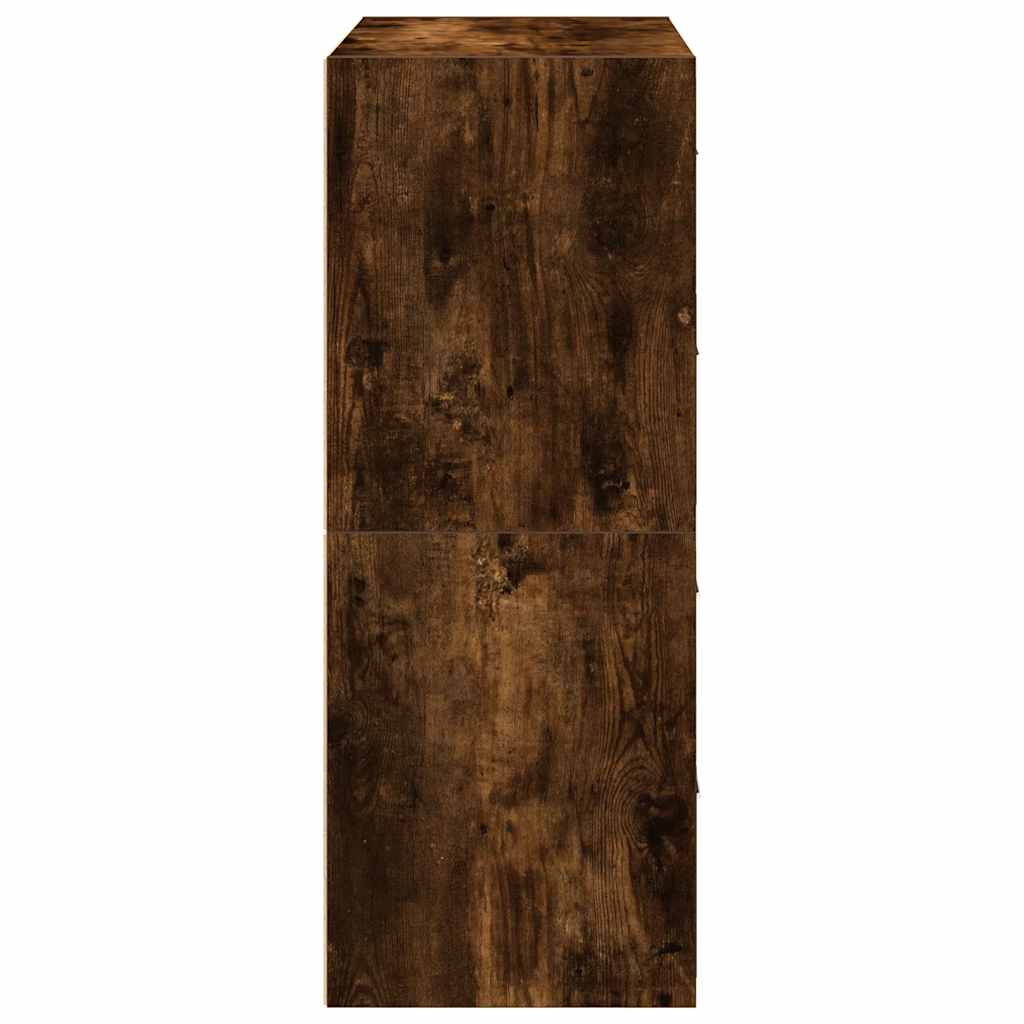 Armoires avec 2 tiroirs 2 pcs chêne fumé bois d'ingénierie - XIOS
