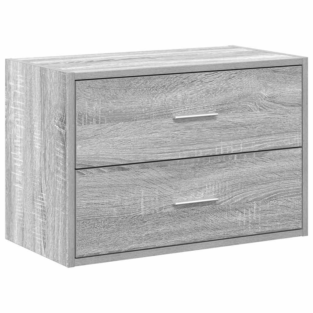 Armoire avec 2 tiroirs sonoma gris 60x31x40cm bois d'ingénierie - XIOS
