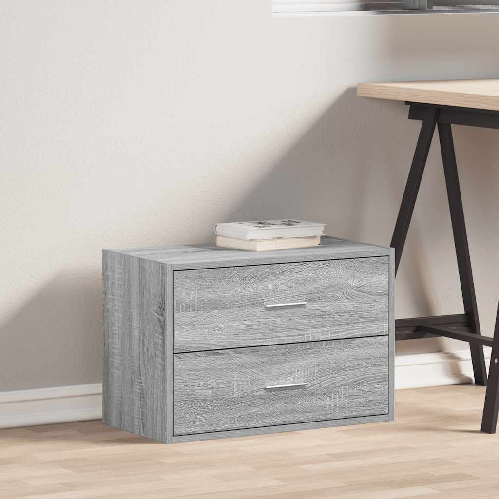 Armoire avec 2 tiroirs sonoma gris 60x31x40cm bois d'ingénierie - XIOS