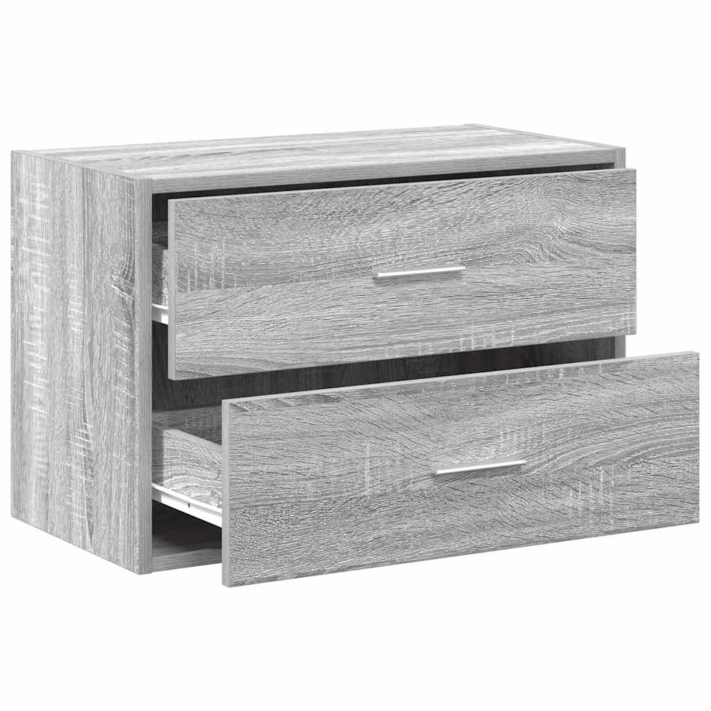 Armoire avec 2 tiroirs sonoma gris 60x31x40cm bois d'ingénierie - XIOS