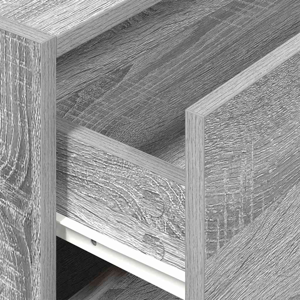 Armoire avec 2 tiroirs sonoma gris 60x31x40cm bois d'ingénierie - XIOS
