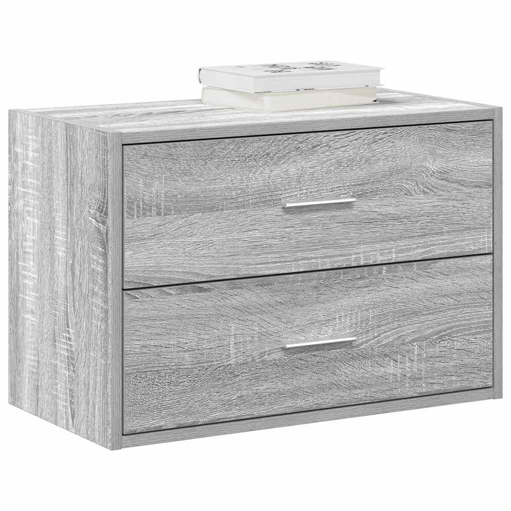 Armoire avec 2 tiroirs sonoma gris 60x31x40cm bois d'ingénierie - XIOS