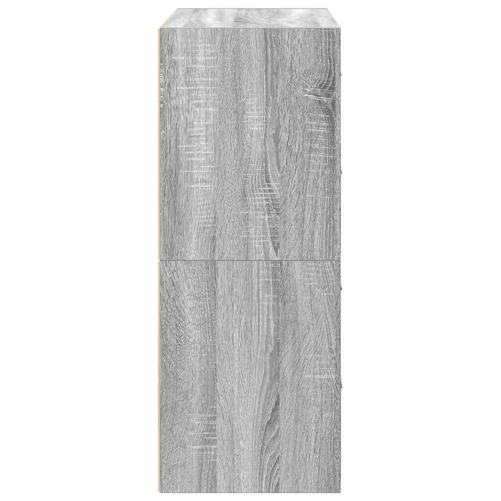 Armoires avec 2 tiroirs 2 pcs sonoma gris bois d'ingénierie - XIOS