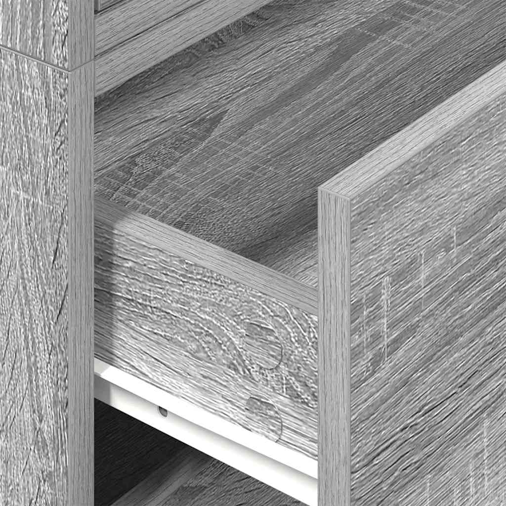 Armoires avec 2 tiroirs 2 pcs sonoma gris bois d'ingénierie - XIOS