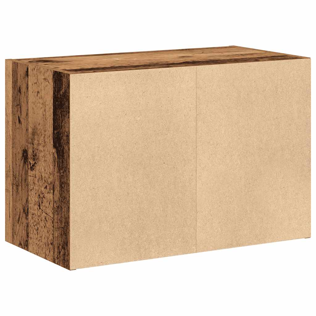 Armoire avec 2 tiroirs vieux bois 60x31x40 cm bois d'ingénierie - XIOS