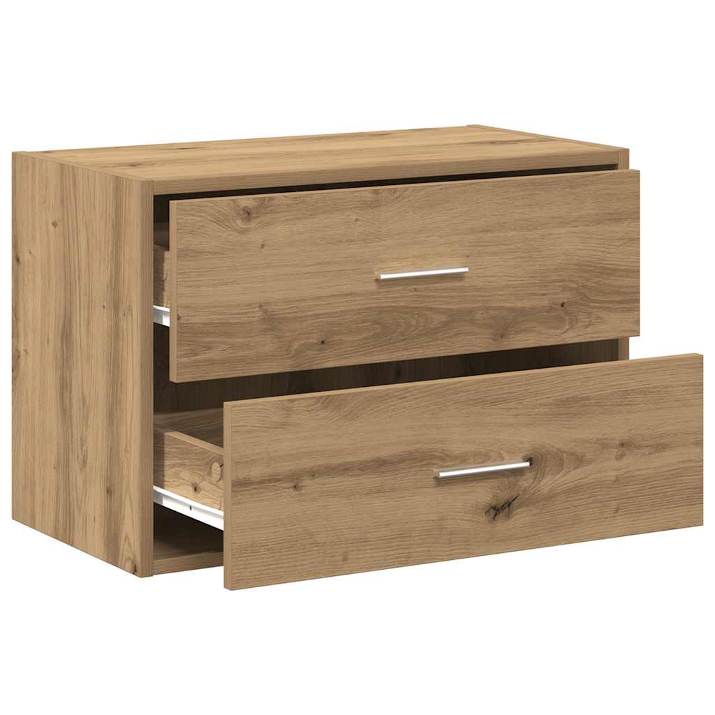 Armoire avec 2 tiroirs chêne artisanal bois d'ingénierie - XIOS