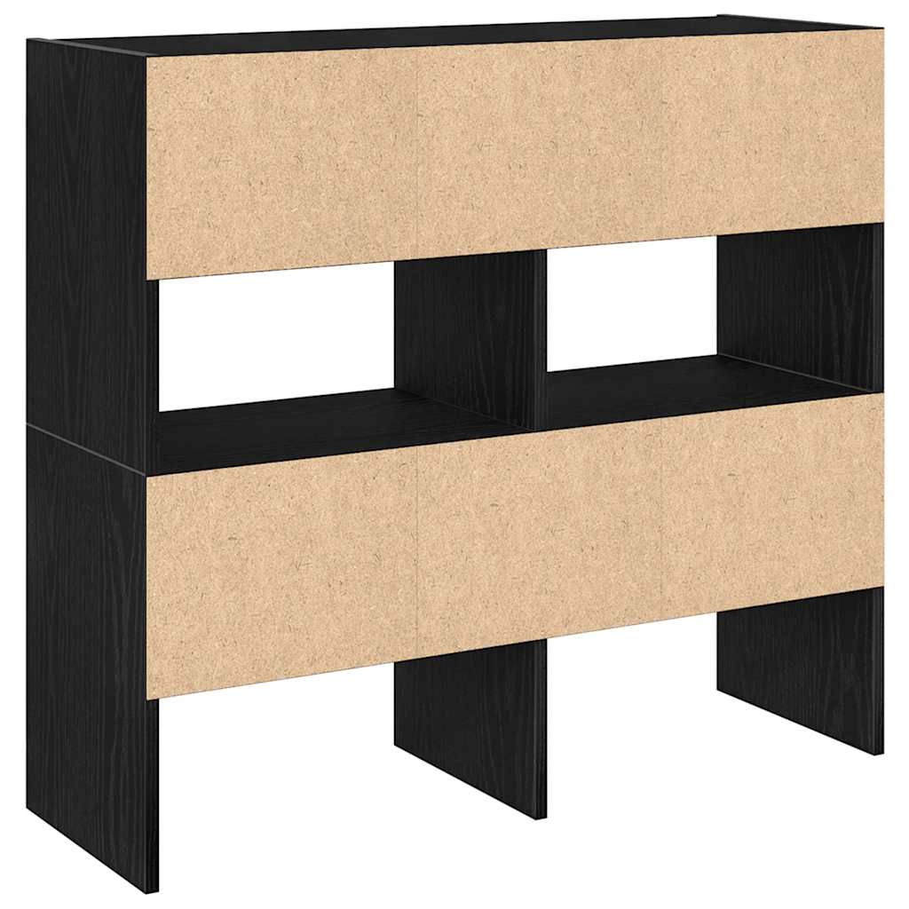 Étagères à chaussures empilables en chêne noir 89,5 x 30 x 40cm - XIOS