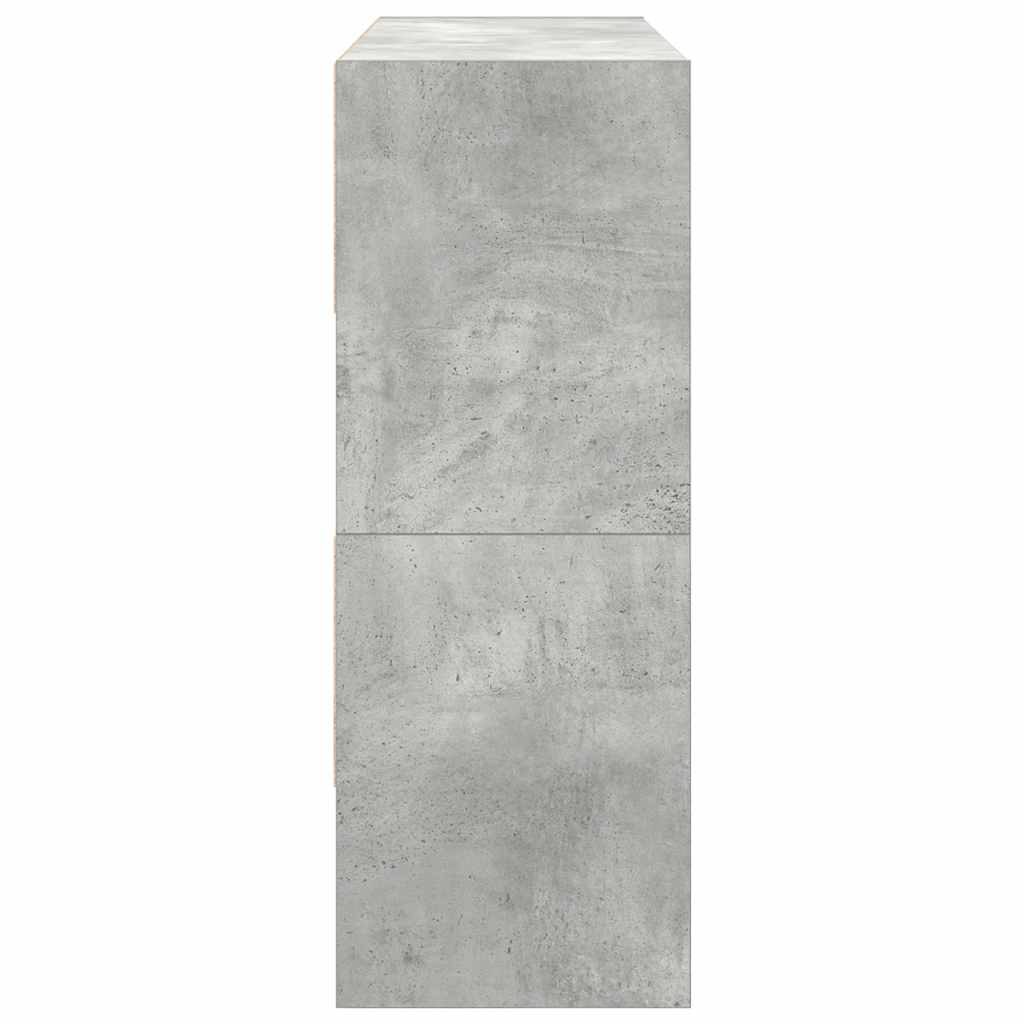 Étagères à chaussures 2 pcs empilable gris béton 89,5x30x40 cm - XIOS