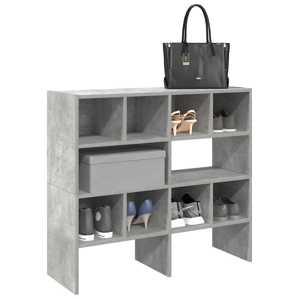 Étagères à chaussures 2 pcs empilable gris béton 89,5x30x40 cm - XIOS