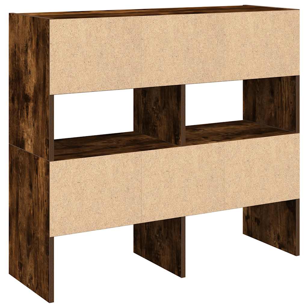 Étagères à chaussures 2 pcs empilable chêne fumé 89,5x30x40 cm - XIOS