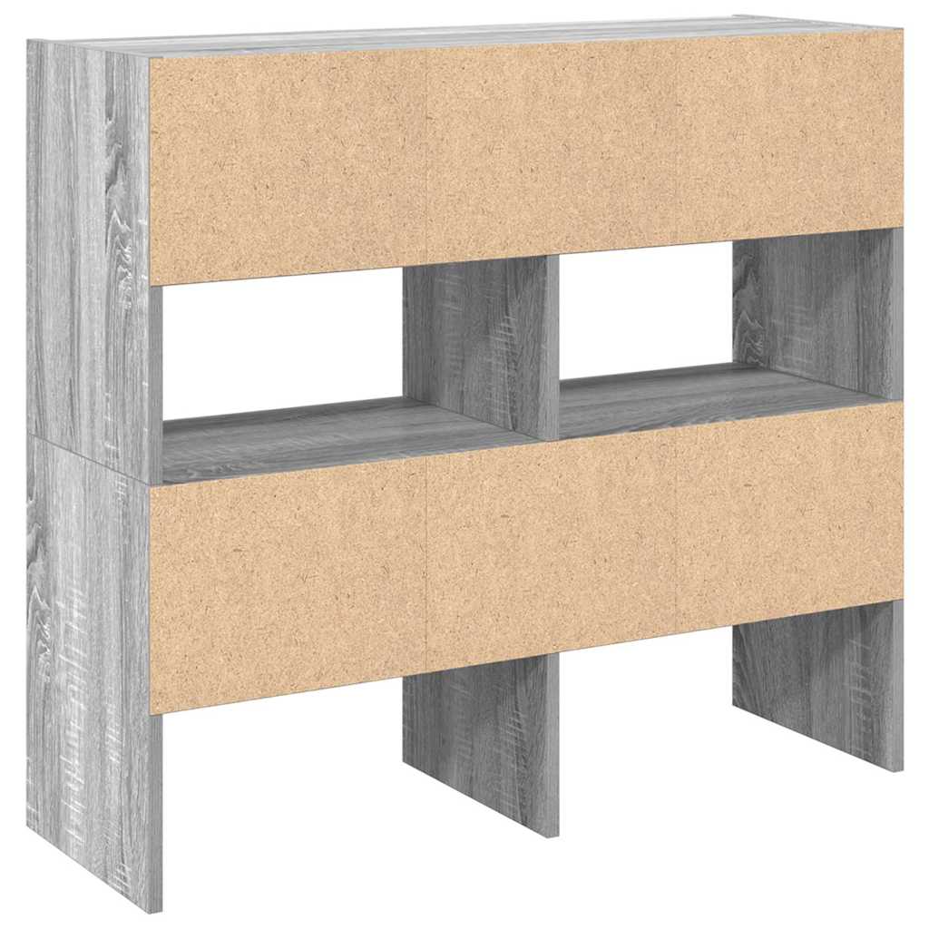 Étagères à chaussures empilables 2 pcs sonoma gris 89,5x30x40cm - XIOS