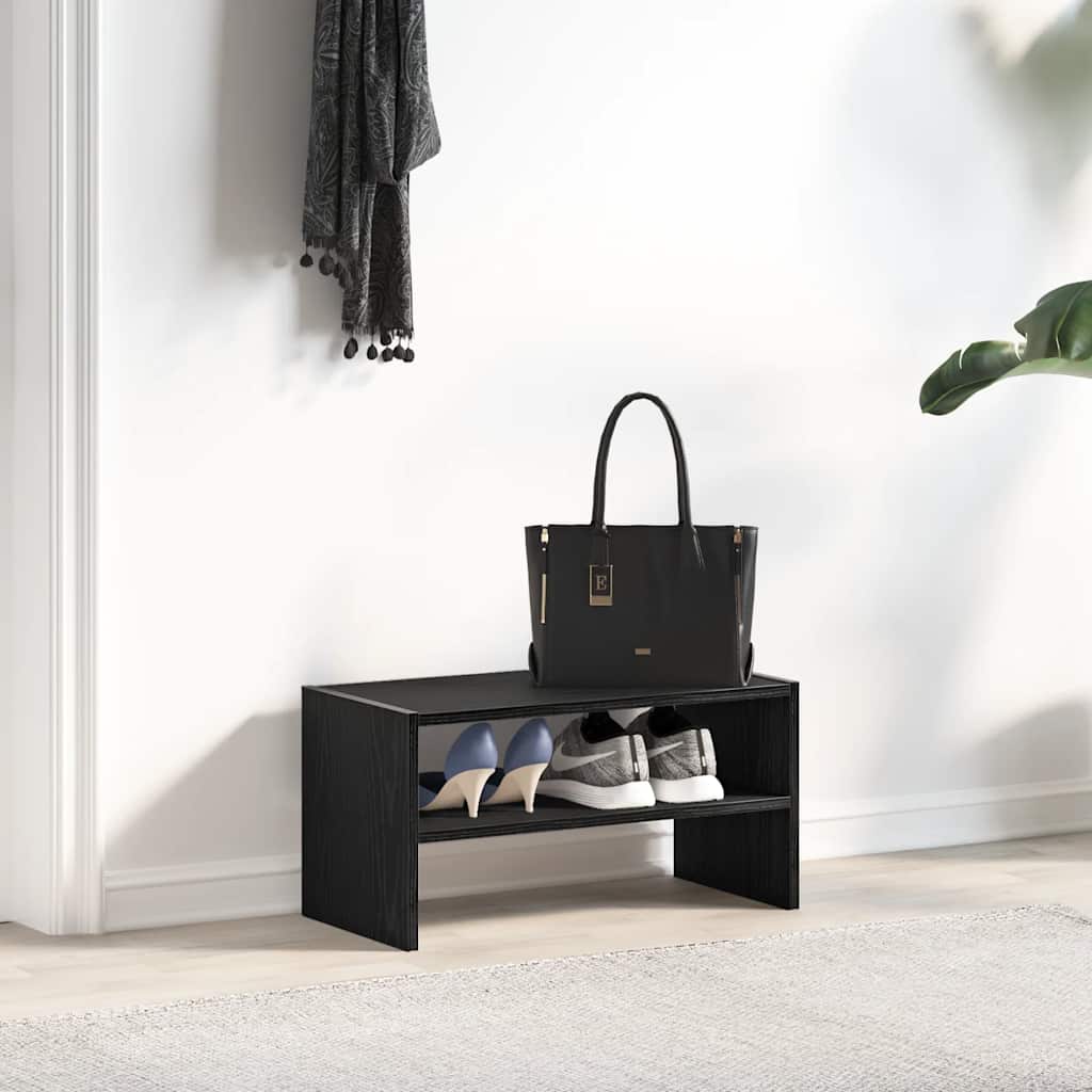 Étagère à chaussures empilable en chêne noir 60 x 30 x 30,5 cm - XIOS