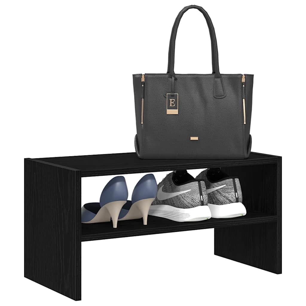Étagère à chaussures empilable en chêne noir 60 x 30 x 30,5 cm - XIOS