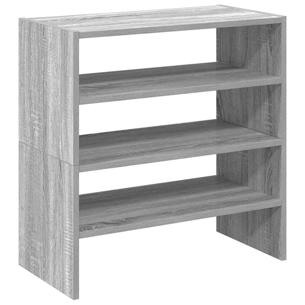 Étagères à chaussures 2 pcs empilable sonoma gris 60x30x30,5 cm - XIOS
