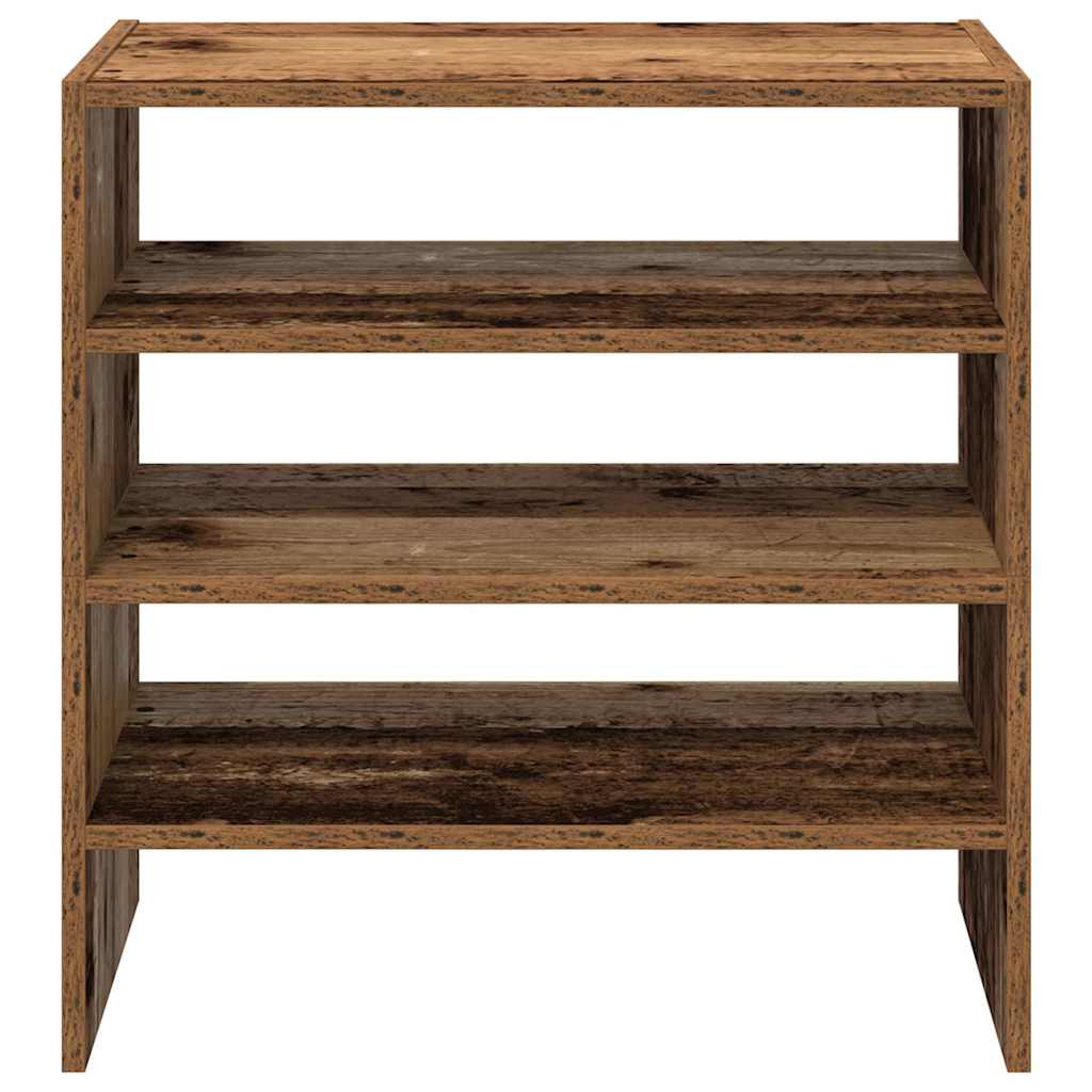 Étagères à chaussures 2 pcs empilable vieux bois 60x30x30,5 cm - XIOS