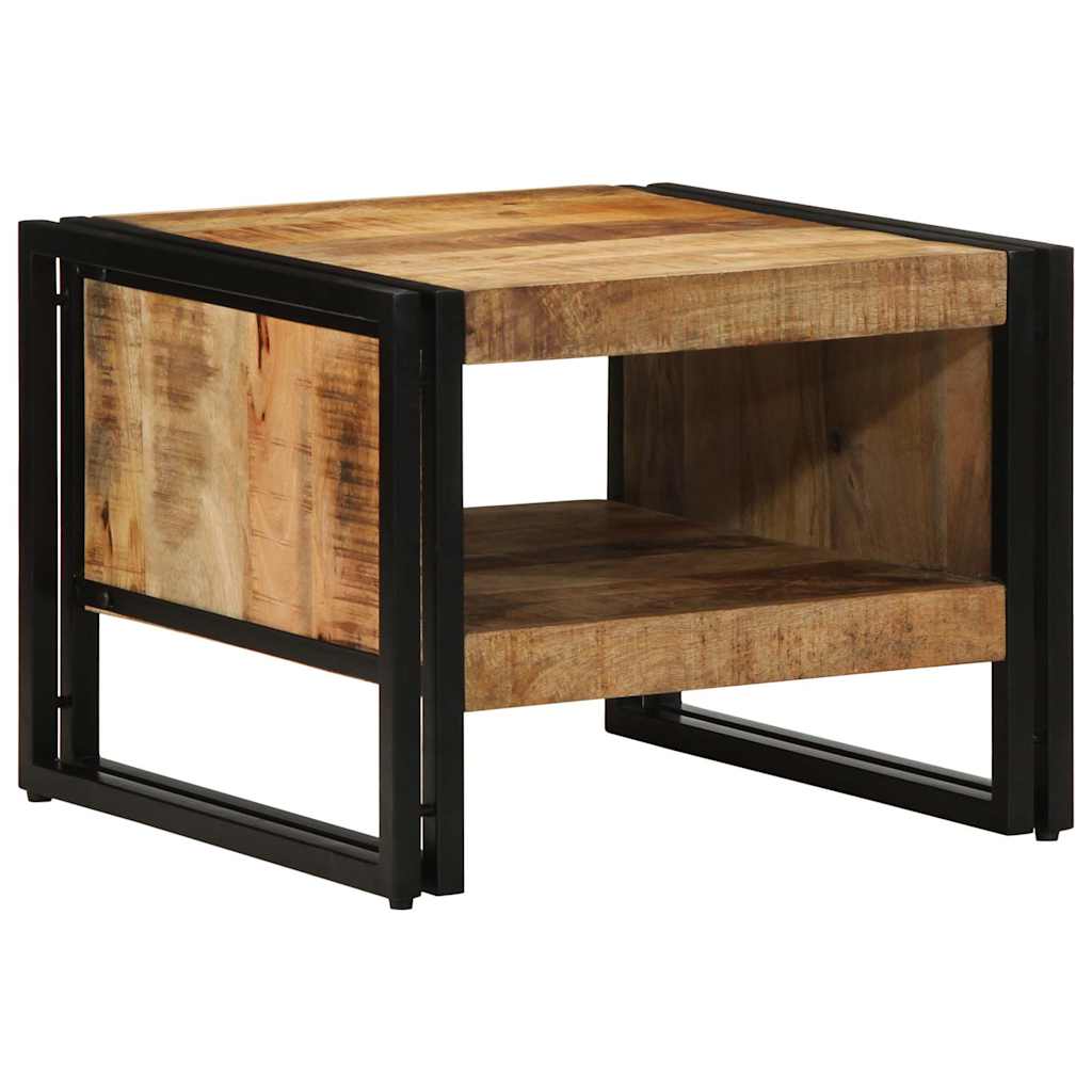 Table basse 50x50x38 cm bois de manguier massif brut - XIOS