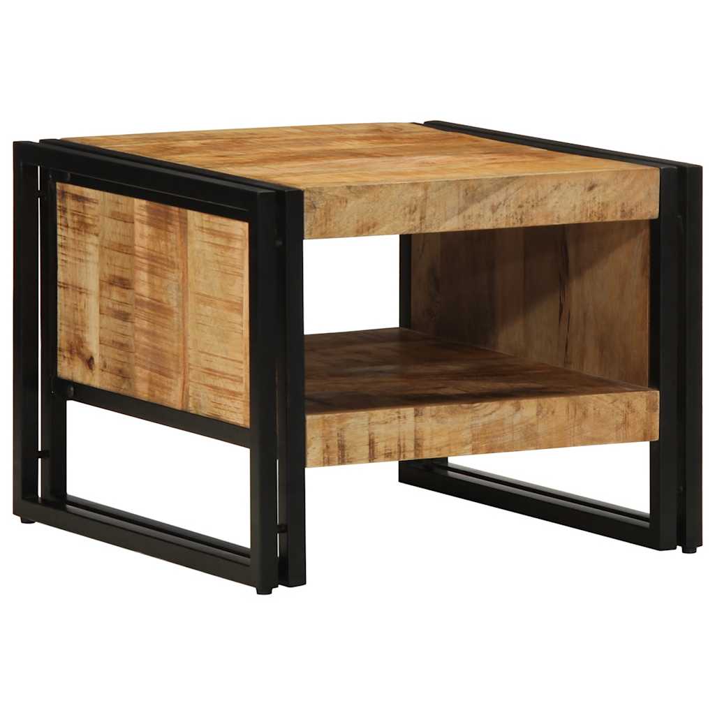 Table basse 50x50x38 cm bois de manguier massif brut - XIOS
