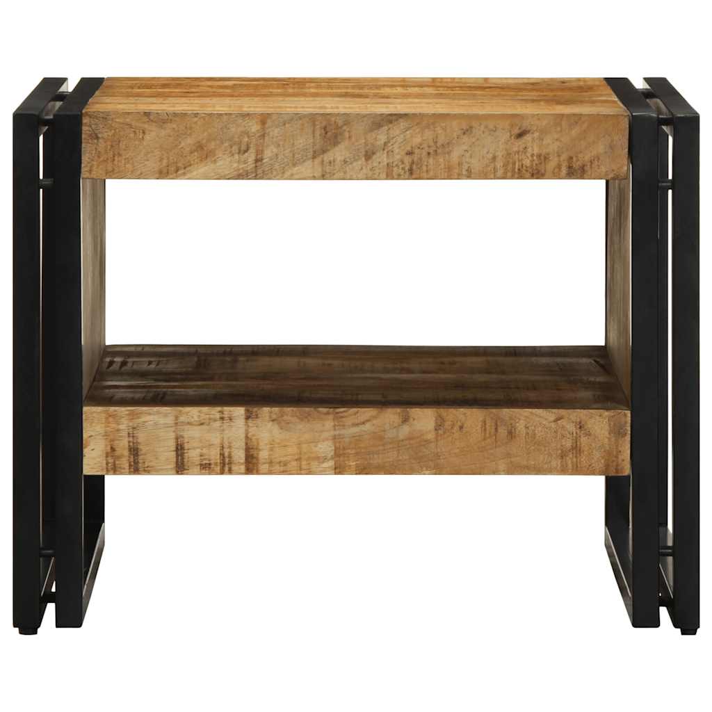 Table basse 50x50x38 cm bois de manguier massif brut - XIOS