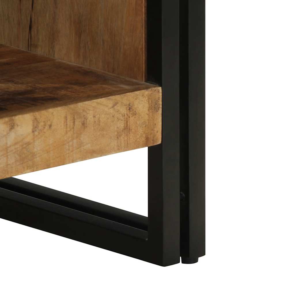 Table basse 50x50x38 cm bois de manguier massif brut - XIOS