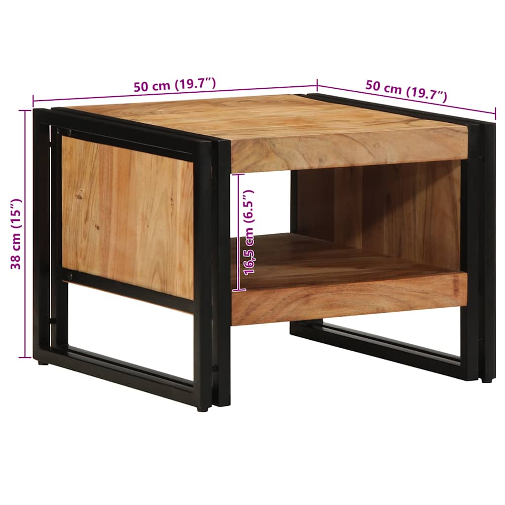 Table basse 50x50x38 cm bois massif acacia - XIOS