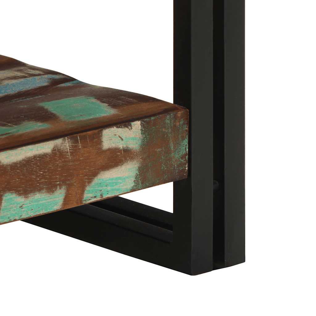 Table basse multicolore 50x50x38 cm bois de récupération massif - XIOS