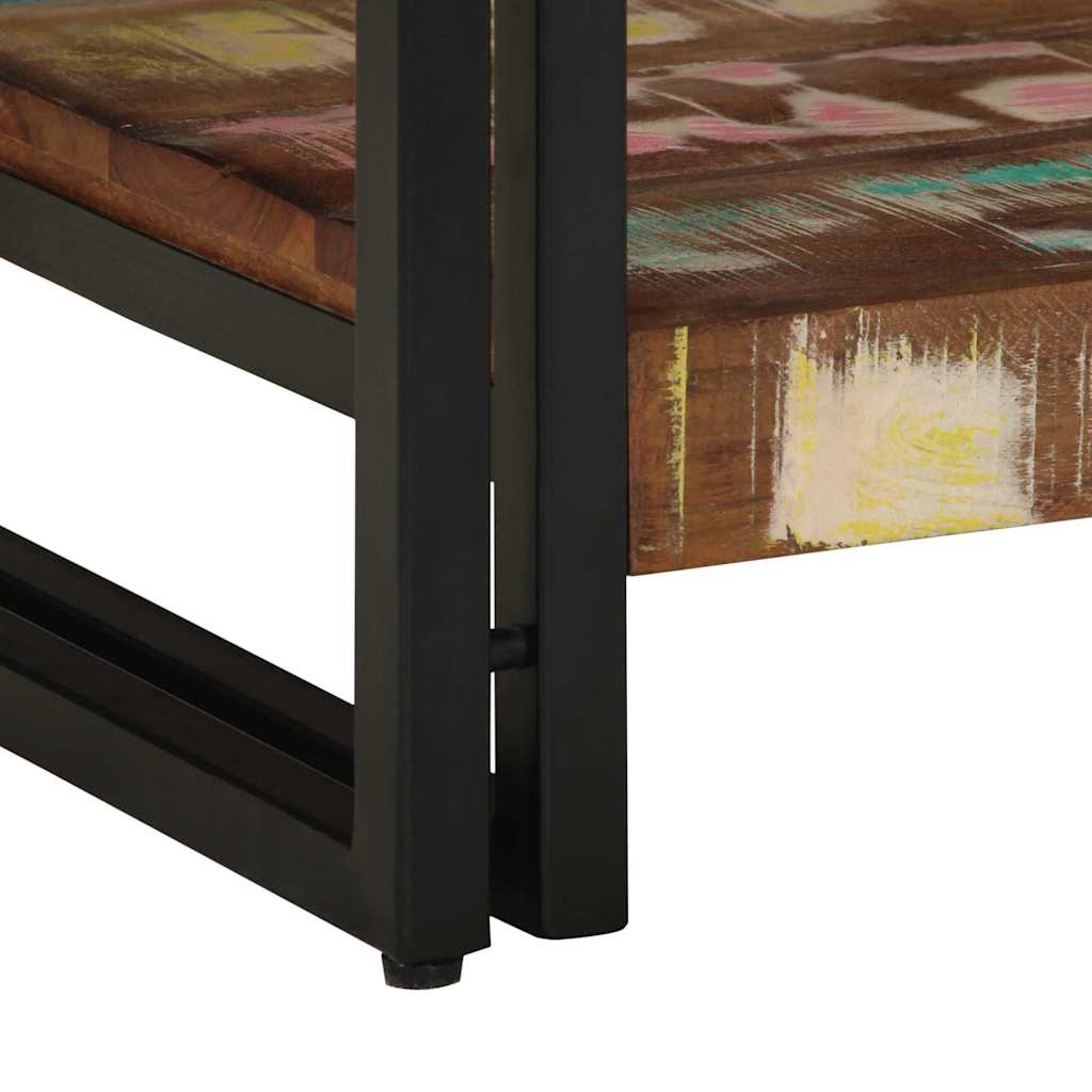 Table basse 40 x 40 x 38 cm bois de récupération massif - XIOS