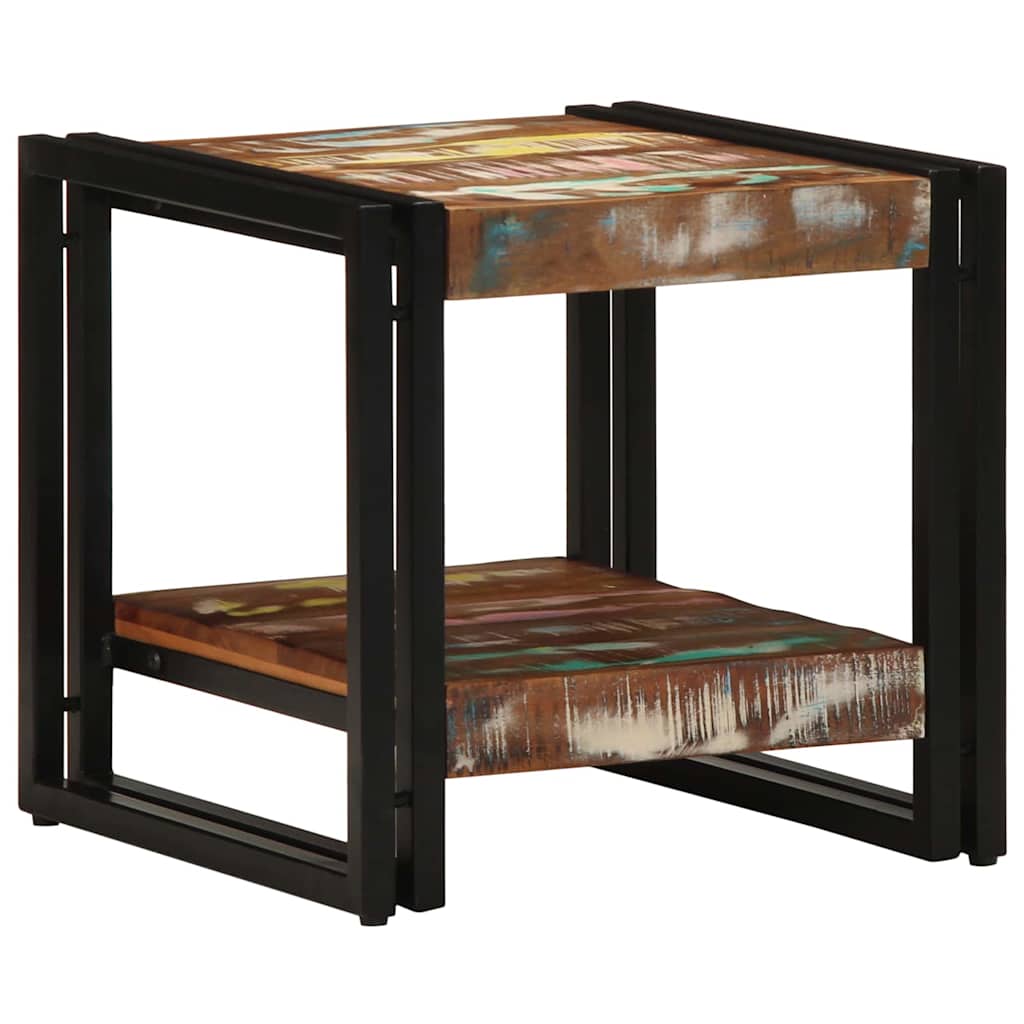 Table basse 40 x 40 x 38 cm bois de récupération massif - XIOS