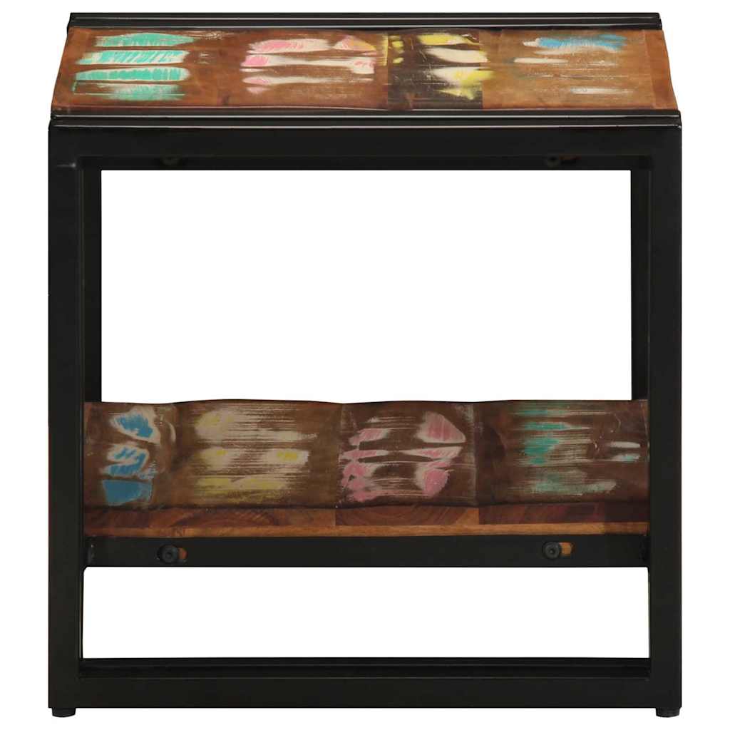 Table basse 40 x 40 x 38 cm bois de récupération massif - XIOS