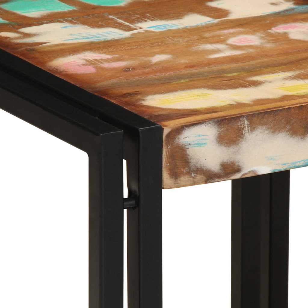 Table basse 40 x 40 x 38 cm bois de récupération massif - XIOS