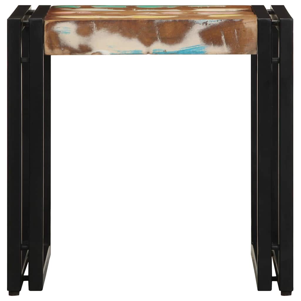 Table basse 40 x 40 x 38 cm bois de récupération massif - XIOS